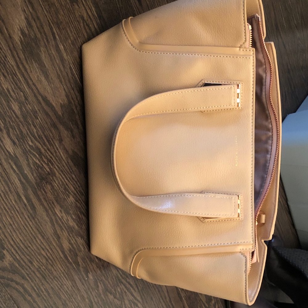 Charles & Keith Beige Tote Bag